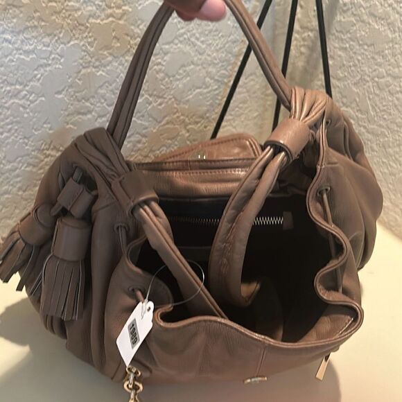 See By Chloe Large Shoulder Bag Dark Brown Soft Leather Multipocketed Carryall - Picture 13 of 16